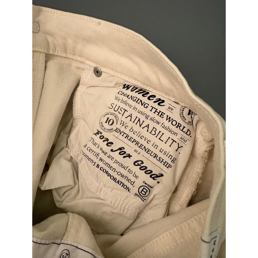 Frank & Eileen White Monaghan Frayed Hem Jeans Size 29 - Picture 9 of 9